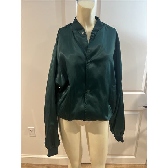 Vintage West Ark Mens Green Bomber jacket Print Wonderland Camp Jacket Sz Large - Picture 1 of 7